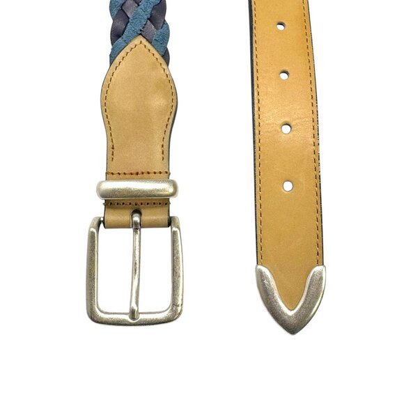 Paul‎ Fredrick Braided Leather Eurometal Buckle Belt Made in Italy - Picture 6 of 7